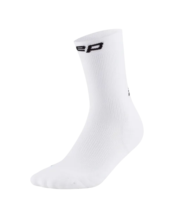 CEP The Core Run Ultralight Mid-Cut Socks WHITE