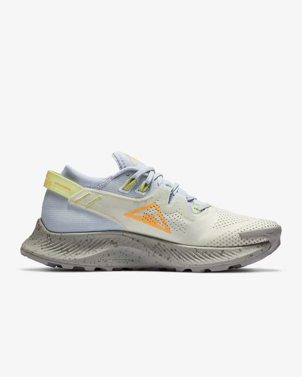 Nike Women's Pegasus Trail 2 Pure Platinum/Fossil-Limelight-Laser Orange