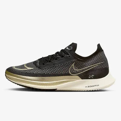 Nike Men's ZoomX Streakfly Black/White/Sail/Metallic Gold Grain