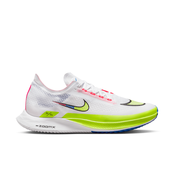 Nike Men's ZoomX Streakfly White/Black/Fluorescent Yellow/Racer Blue/Bright Crimson