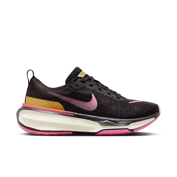 Nike Women's ZoomX Invincible 3 Black/Pink Spell-Black-Wheat Gold-Sanddrift