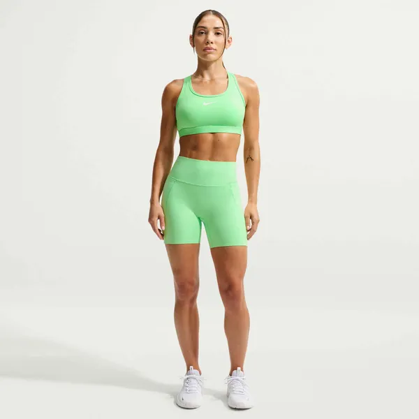 Nike Swoosh Sports Bra Illusion Green/White