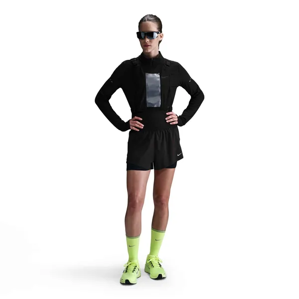 Nike Women's Swift Mid-Rise 2-n-1 Shorts Black