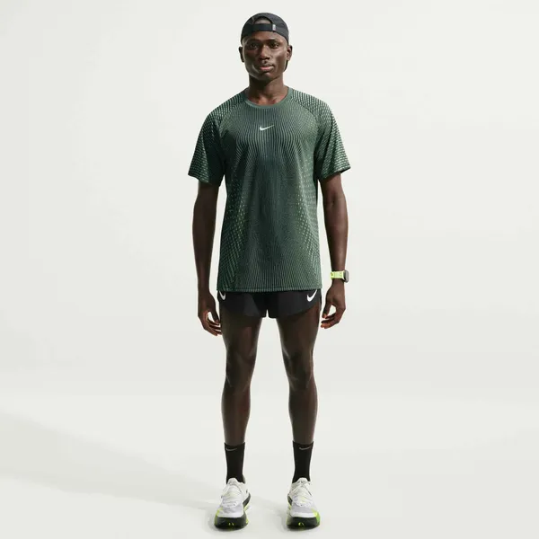 Nike Men's Stride Short Sleeve Black/Light Green Spark